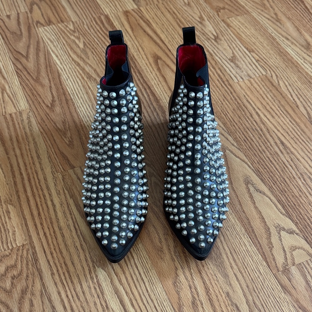 Cesare Paciotti Studded Black Ankle Boots